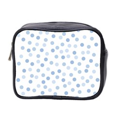 Bubble Balloon Circle Polka Blue Mini Toiletries Bag 2-side by Mariart