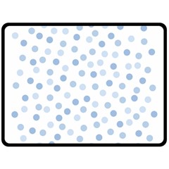 Bubble Balloon Circle Polka Blue Fleece Blanket (large) 