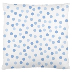 Bubble Balloon Circle Polka Blue Large Cushion Case (two Sides)