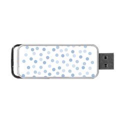 Bubble Balloon Circle Polka Blue Portable Usb Flash (two Sides)