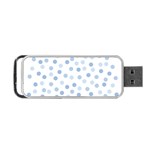 Bubble Balloon Circle Polka Blue Portable USB Flash (Two Sides) Front