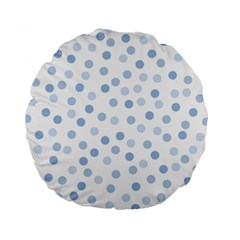 Bubble Balloon Circle Polka Blue Standard 15  Premium Round Cushions by Mariart