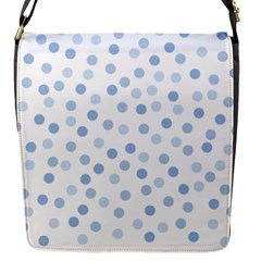 Bubble Balloon Circle Polka Blue Flap Messenger Bag (s) by Mariart