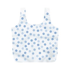 Bubble Balloon Circle Polka Blue Full Print Recycle Bags (m)  by Mariart