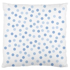 Bubble Balloon Circle Polka Blue Standard Flano Cushion Case (one Side)