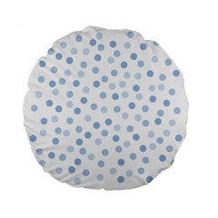 Bubble Balloon Circle Polka Blue Standard 15  Premium Flano Round Cushions by Mariart