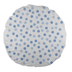 Bubble Balloon Circle Polka Blue Large 18  Premium Flano Round Cushions by Mariart