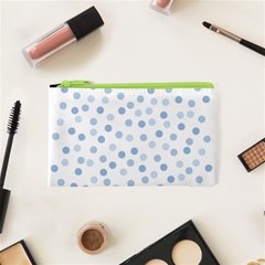 Bubble Balloon Circle Polka Blue Cosmetic Bag (xs) by Mariart