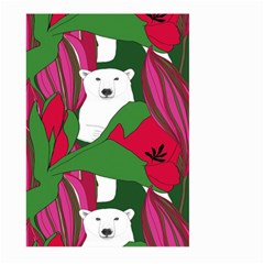 Animals White Bear Flower Floral Red Green Large Garden Flag (two Sides)