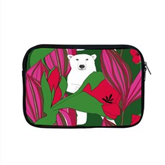 Animals White Bear Flower Floral Red Green Apple Macbook Pro 15  Zipper Case