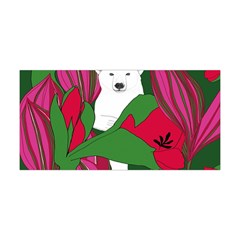 Animals White Bear Flower Floral Red Green Yoga Headband