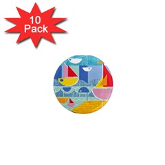 Boats Ship Sea Beach 1  Mini Magnet (10 Pack) 