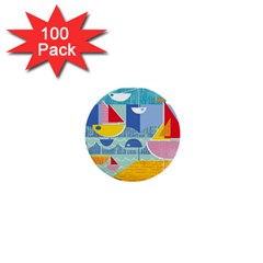 Boats Ship Sea Beach 1  Mini Buttons (100 Pack) 