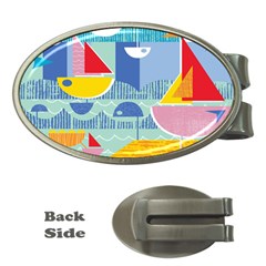 Boats Ship Sea Beach Money Clips (oval) 