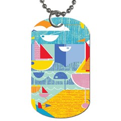 Boats Ship Sea Beach Dog Tag (one Side)