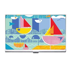 Boats Ship Sea Beach Business Card Holders by Mariart