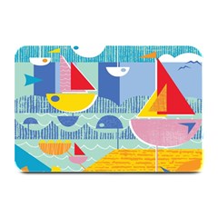 Boats Ship Sea Beach Plate Mats by Mariart