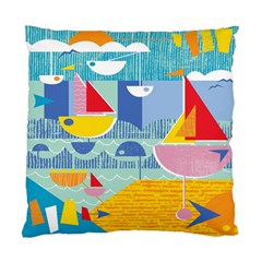 Boats Ship Sea Beach Standard Cushion Case (one Side)