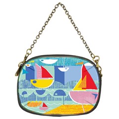 Boats Ship Sea Beach Chain Purses (two Sides)  by Mariart