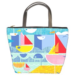 Boats Ship Sea Beach Bucket Bags by Mariart