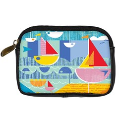 Boats Ship Sea Beach Digital Camera Cases by Mariart