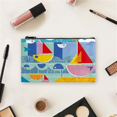 Boats Ship Sea Beach Cosmetic Bag (small)  by Mariart