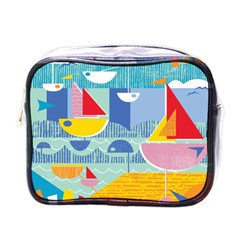 Boats Ship Sea Beach Mini Toiletries Bags by Mariart