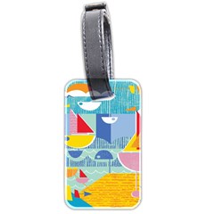 Boats Ship Sea Beach Luggage Tags (two Sides) by Mariart