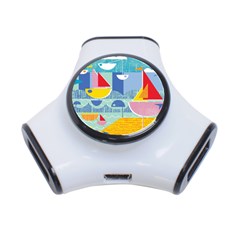 Boats Ship Sea Beach 3-port Usb Hub by Mariart