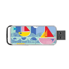 Boats Ship Sea Beach Portable Usb Flash (one Side) by Mariart