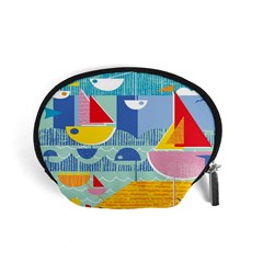 Boats Ship Sea Beach Accessory Pouches (small)  by Mariart