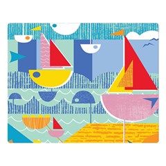 Boats Ship Sea Beach Double Sided Flano Blanket (large)  by Mariart