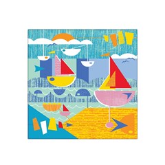 Boats Ship Sea Beach Satin Bandana Scarf