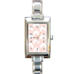 Donut Rainbows Beans Pink Rectangle Italian Charm Watch by Mariart