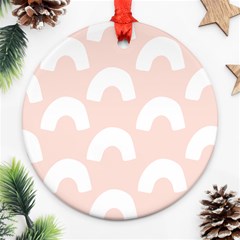 Donut Rainbows Beans Pink Ornament (round)