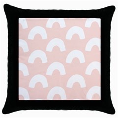 Donut Rainbows Beans Pink Throw Pillow Case (black) by Mariart