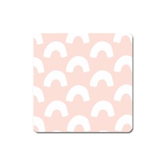 Donut Rainbows Beans Pink Square Magnet by Mariart