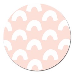 Donut Rainbows Beans Pink Magnet 5  (round) by Mariart