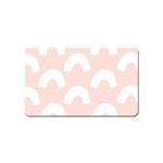 Donut Rainbows Beans Pink Magnet (Name Card) Front