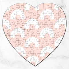 Donut Rainbows Beans Pink Jigsaw Puzzle (heart) by Mariart