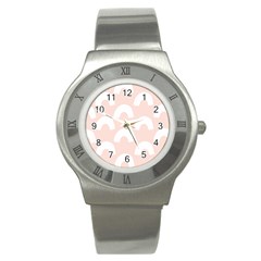 Donut Rainbows Beans Pink Stainless Steel Watch by Mariart