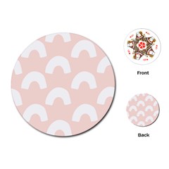 Donut Rainbows Beans Pink Playing Cards (round)  by Mariart