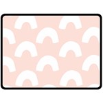 Donut Rainbows Beans Pink Fleece Blanket (Large)  80 x60  Blanket Front