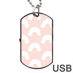 Donut Rainbows Beans Pink Dog Tag Usb Flash (one Side) by Mariart