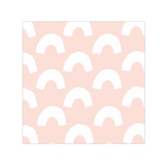 Donut Rainbows Beans Pink Small Satin Scarf (square) by Mariart