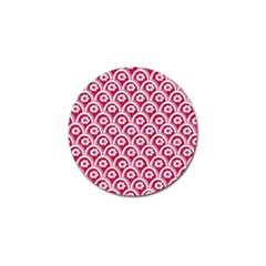 Botanical Gardens Sunflower Red White Circle Golf Ball Marker by Mariart