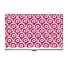 Botanical Gardens Sunflower Red White Circle Business Card Holders