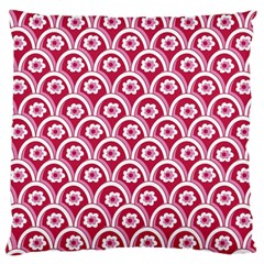 Botanical Gardens Sunflower Red White Circle Large Cushion Case (two Sides)