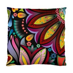 Flower Floral Sunflower Rose Color Rainbow Circle Polka Standard Cushion Case (one Side) by Mariart