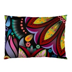 Flower Floral Sunflower Rose Color Rainbow Circle Polka Pillow Case (two Sides)